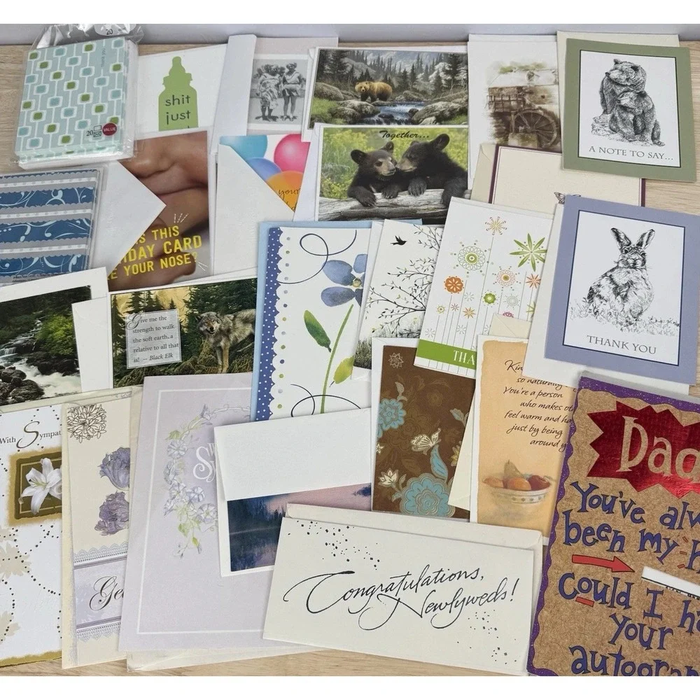 Mixed Lot 120+ Assorted Greeting/ Note Cards VTG-Modern‎ All Occasions Holidays